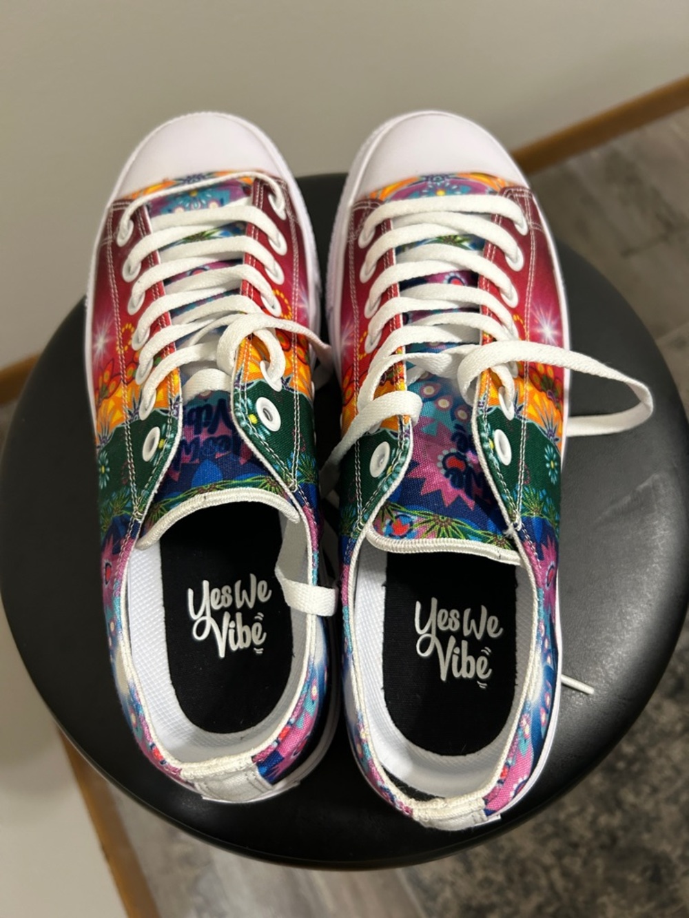Yes We Vibe Multicolor Floral Canvas Sneakers
